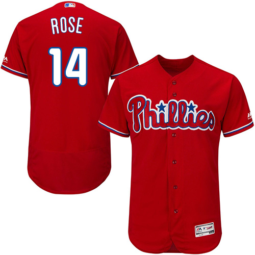Philadelphia Phillies #14 Pete Rose Red Flexbase Authentic Collection Stitched MLB Jersey