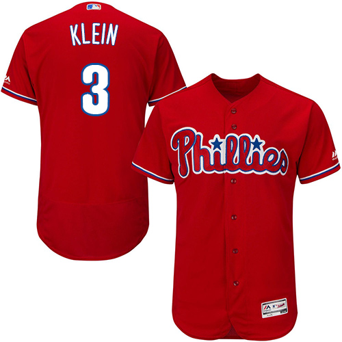 Philadelphia Phillies #3 Chuck Klein Red Flexbase Authentic Collection Stitched MLB Jersey