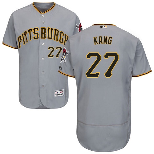 Pittsburgh Pirates #27 Jung-ho Kang Grey Flexbase Authentic Collection Stitched MLB Jersey