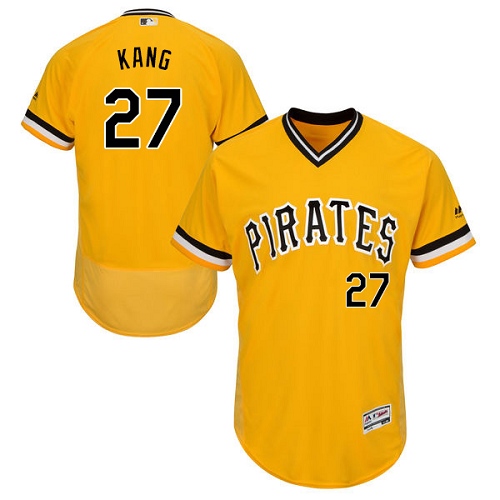 Pittsburgh Pirates #27 Jung-ho Kang Gold Flexbase Authentic Collection Stitched MLB Jersey
