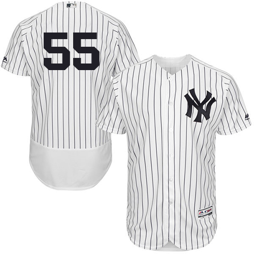 New York Yankees #55 Sonny Gray White Strip Flexbase Authentic Collection Stitched MLB Jersey