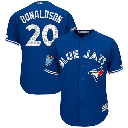 Toronto Blue Jays #20 Josh Donaldson Blue 2018 Spring Training Cool Base Stitched MLB Jersey
