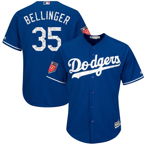 Los Angeles Dodgers #35 Cody Bellinger Blue 2018 Spring Training Cool Base Stitched MLB Jersey