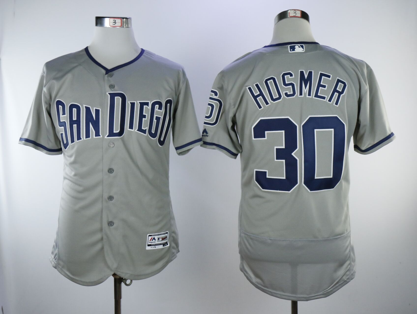 San Diego Padres #30 Eric Hosmer Gray Flexbase Jersey