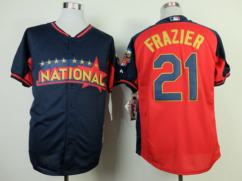 Cincinnati Reds #21 Todd Frazier 2014 All-Star Navy Blue Jersey