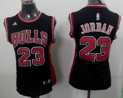 Chicago Bulls #23 Michael Jordan 2014 New Black Womens Jersey