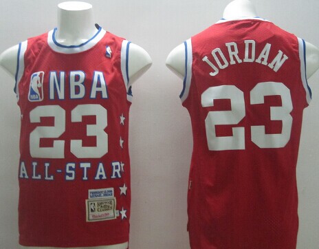 NBA 1989 All-Star #23 Michael Jordan Red Swingman Throwback Jersey