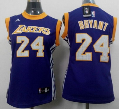 Los Angeles Lakers #24 Kobe Bryant 2014 New Purple Womens Jersey