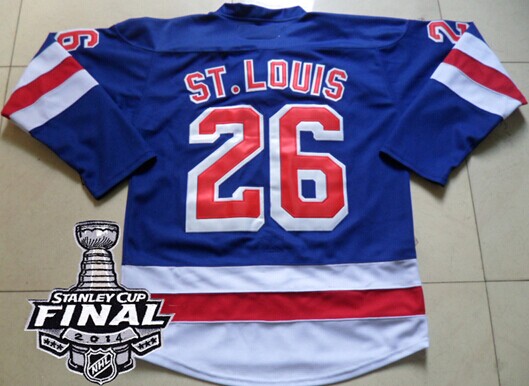 New York Rangers #26 Martin St. Louis 2014 Stanley Cup Light Blue Jersey