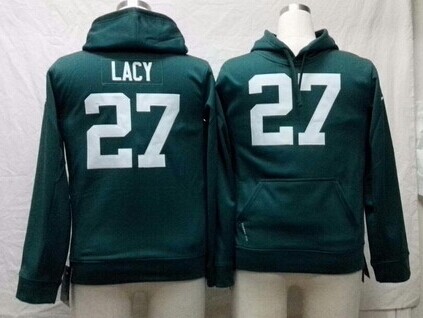 Nike Green Bay Packers #27 Eddie Lacy Green Kids Hoodie