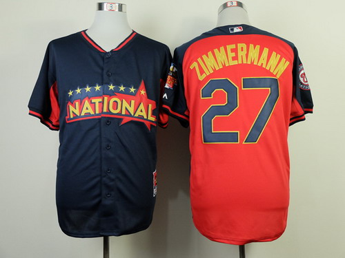 Washington Nationals #27 Jordan Zimmermann 2014 All-Star Navy Blue Jersey