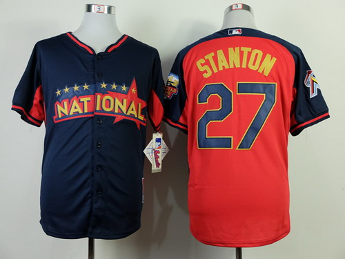 Miami Marlins #27 Mike Stanton 2014 All-Star Navy Blue Jersey