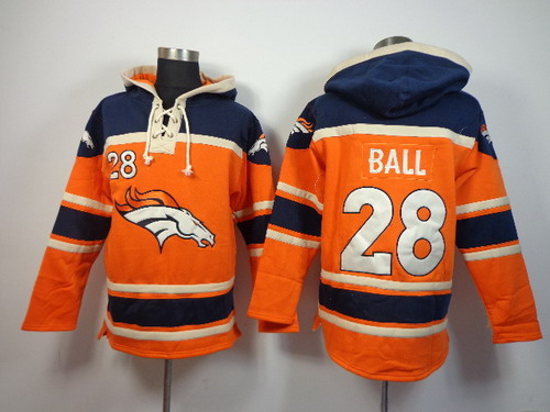 Denver Broncos #28 Montee Ball 2014 Orange Hoodie