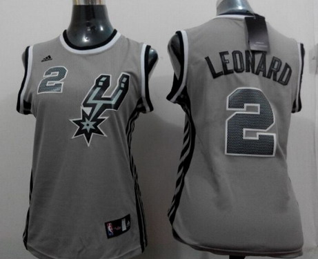 San Antonio Spurs #2 Kawhi Leonard 2014 New Gray Womens Jersey