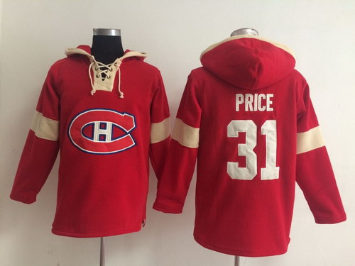 2014 Old Time Hockey Montreal Canadiens #31 Carey Price Red Hoodie