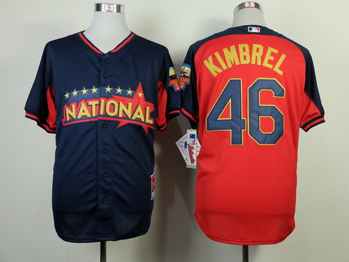 Atlanta Braves #46 Craig Kimbrel 2014 All-Star Navy Blue Jersey