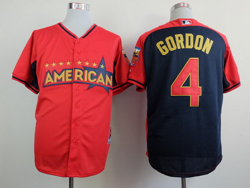 Kansas City Royals #4 Alex Gordon 2014 All-Star Red Jersey