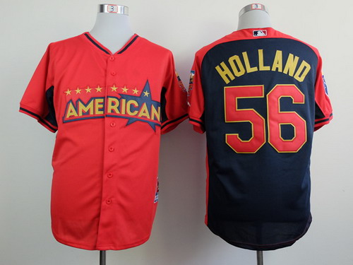 Kansas City Royals #56 Greg Holland 2014 All-Star Red Jersey