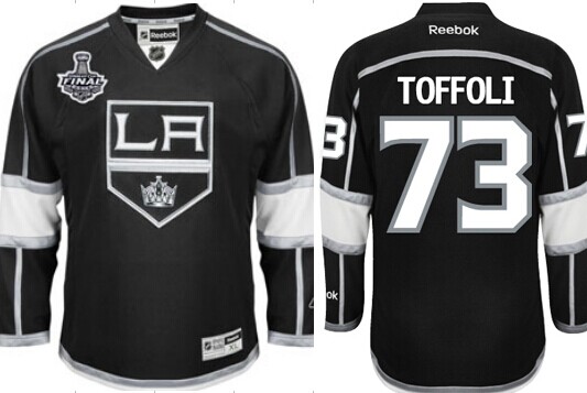 Los Angeles Kings #73 Tyler Toffoli 2014 Champions Patch Black Jersey