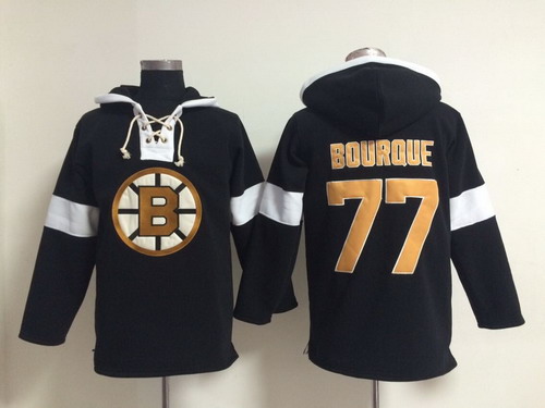 2014 Old Time Hockey Boston Bruins #77 Ray Bourque Black Hoodie