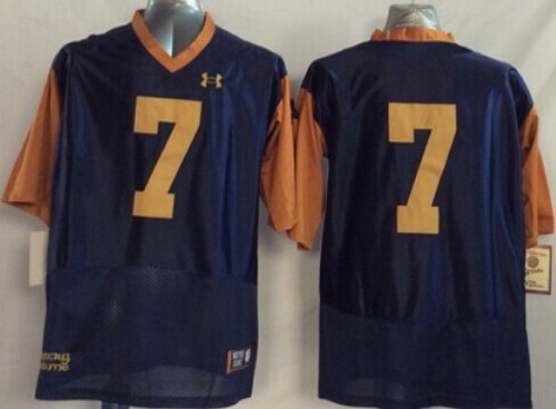 Notre Dame Fighting Irish #7 William Fuller 2014 Blue With Yellow Jersey