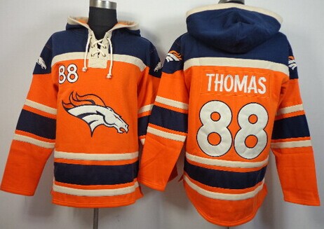 Denver Broncos #88 Demaryius Thomas 2014 Orange Hoodie