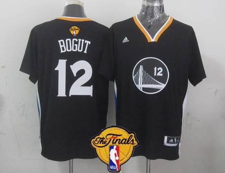 Golden State Warriors 12 Andrew Bogut 2015 The Finals New Black Short Sleeved Jersey on sale for Cheap wholesale from China