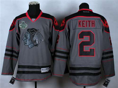 Men s Chicago Blackhawks 2 Duncan Keith 2015 Stanley Cup Charcoal Gray Jersey on sale for Cheap wholesale from China