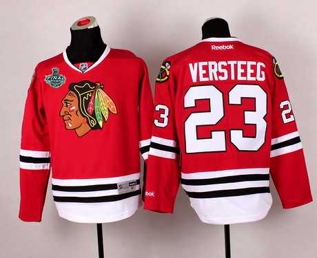 Men's Chicago Blackhawks #23 Kris Versteeg 2015 Stanley Cup Red Jersey