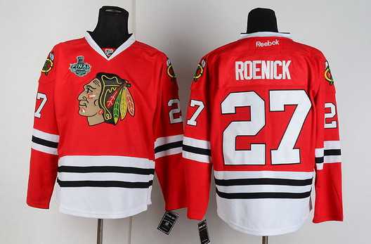 Men's Chicago Blackhawks #27 Jeremy Roenick 2015 Stanley Cup Red Jersey