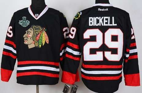 Men's Chicago Blackhawks #29 Bryan Bickell 2015 Stanley Cup Black Jersey