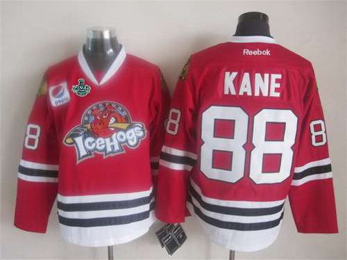 Men's Chicago Blackhawks #88 Patrick Kane 2015 Stanley Cup 2015 IceHogs Red Jersey