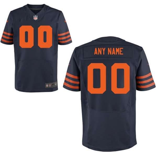 Men's Chicago Bears Nike Navy Blue Customized 2014 Alternate Elite Jersey