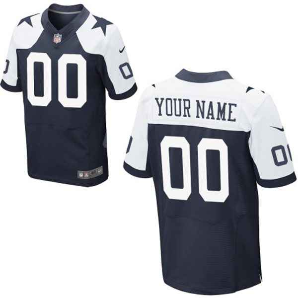 Men's Dallas Cowboys Nike Navy Blue Customized 2014 Alternate Elite Jersey