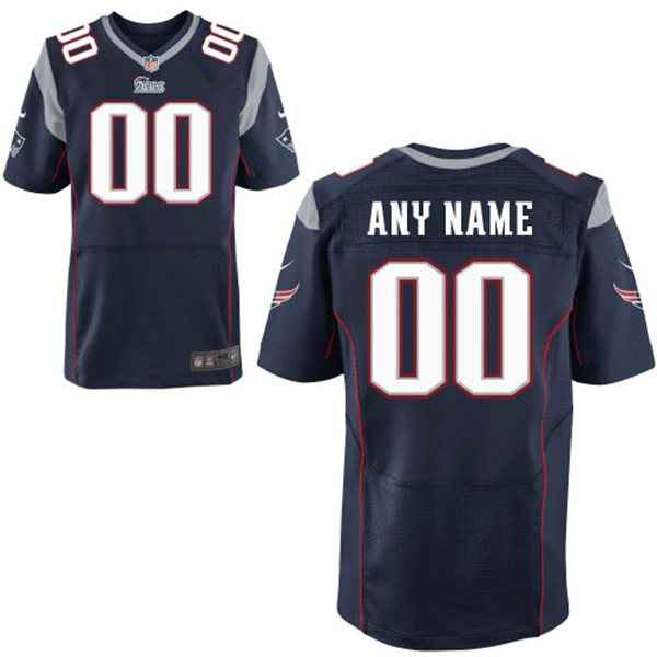 Men's New England Patriots Nike Navy Blue Customized 2014 Elite Jersey
