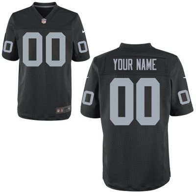 Men's Oakland Raiders Nike Black Discount Customized Elite Jersey