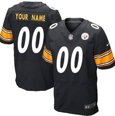 Men's Pittsburgh Steelers Nike Black Customized 2014 Elite Jersey