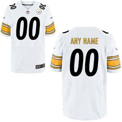 Men's Pittsburgh Steelers Nike White Customized 2014 Elite Jersey