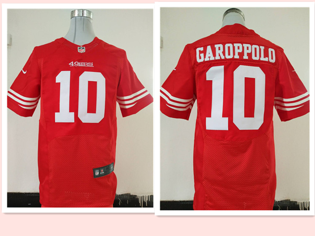 Men's San Francisco 49ers #10 Jimmy Garoppolo Scarlet Red Team Color Stitched NFL Nike Elite Jersey