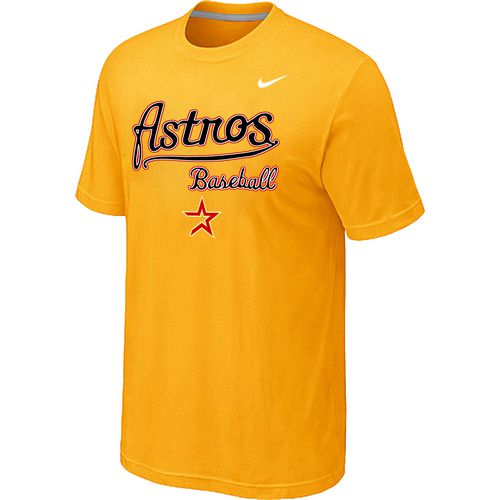 Nike MLB Houston Astros 2014 Home Practice T-Shirt - Yellow