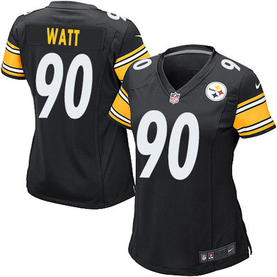 Women's 2017 NFL Draft Pittsburgh Nike Steelers #90 T. J. Watt Black Team Color  Stitched NFL Elite Jersey