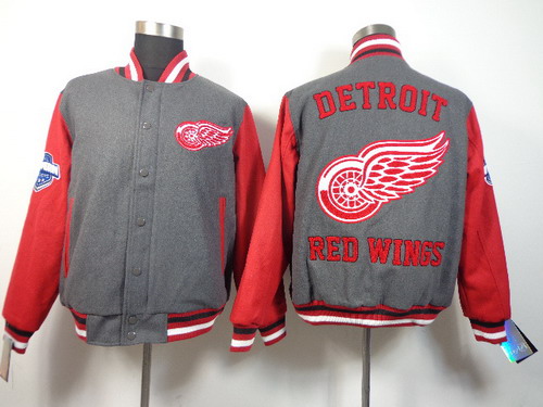 Detroit Red Wings Blank Gray Jacket