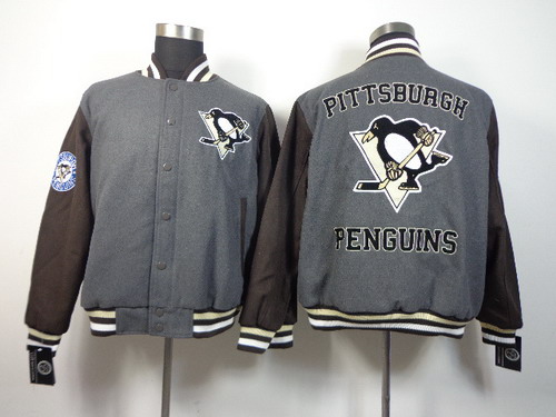 Pittsburgh Penguins Blank Gray Jacket