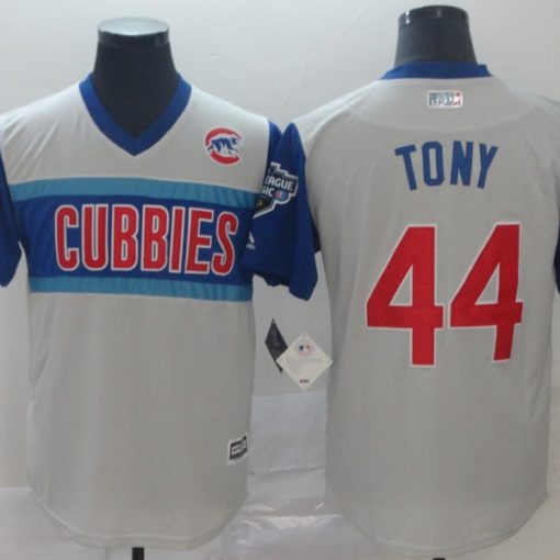Chicago Cubs Anthony Rizzo Nike Road Replica Jersey with Authentic Lettering Small