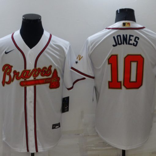 Chipper Jones Women's Atlanta Braves Alternate Jersey - Navy Authentic