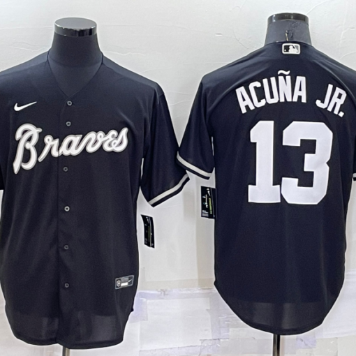 Personalized Atlanta Braves Ronald Acuna Jr Nike Navy Alternate Baseball  Jersey