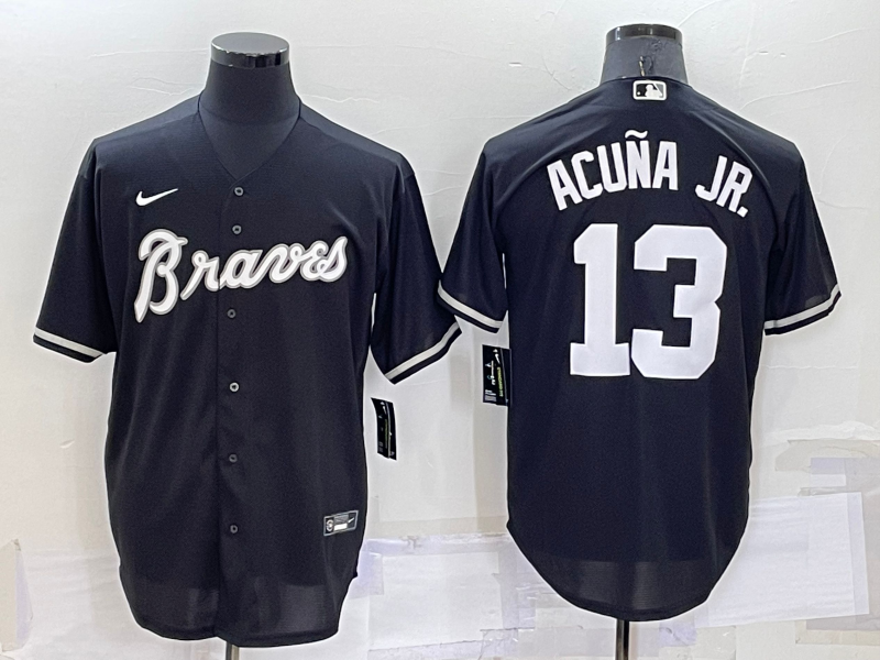 black and white braves jersey