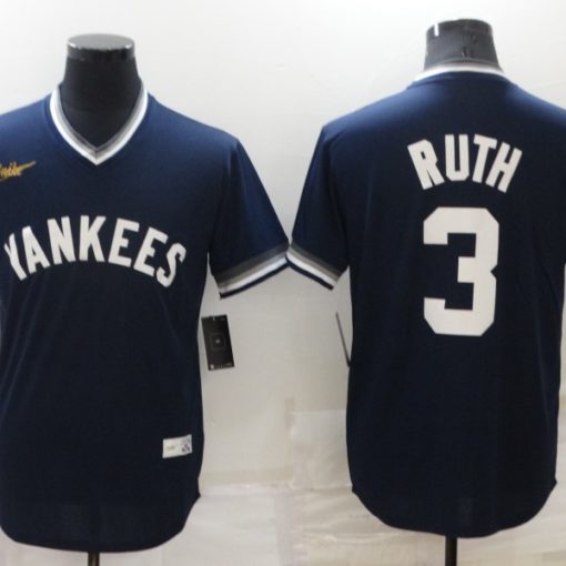 Men's Babe Ruth Navy/White New York Yankees Cooperstown Collection