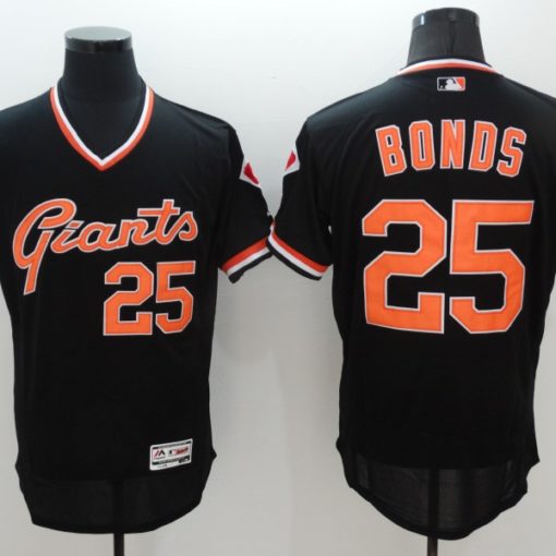Barry Bonds Number #25 Men's Giants Printed Baseball Jersey White Orange  Black