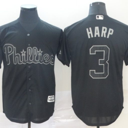 Bryce Harper Black & Gold Philadelphia Phillies Baseball Jersey